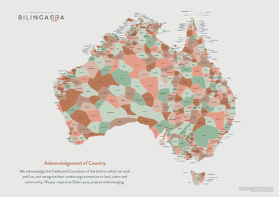 Poster Print - Bilingarra Indigenous Nations With Acknowledgment of Country