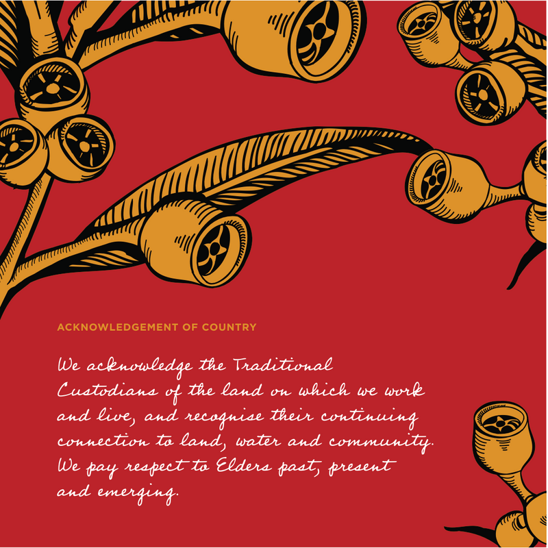 Poster Print - Red Acknowledgment of Country