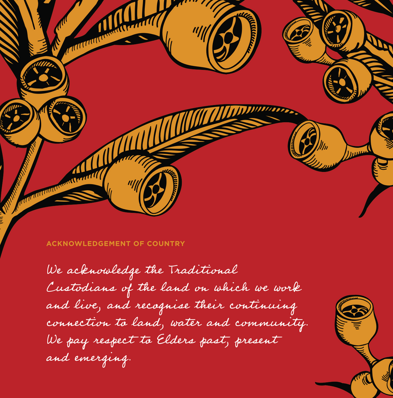 Greeting Card - Acknowledgement of Country (Red/Yellow)