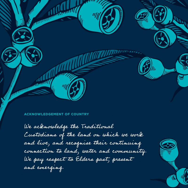 Poster Print - Blue Acknowledgment of Country